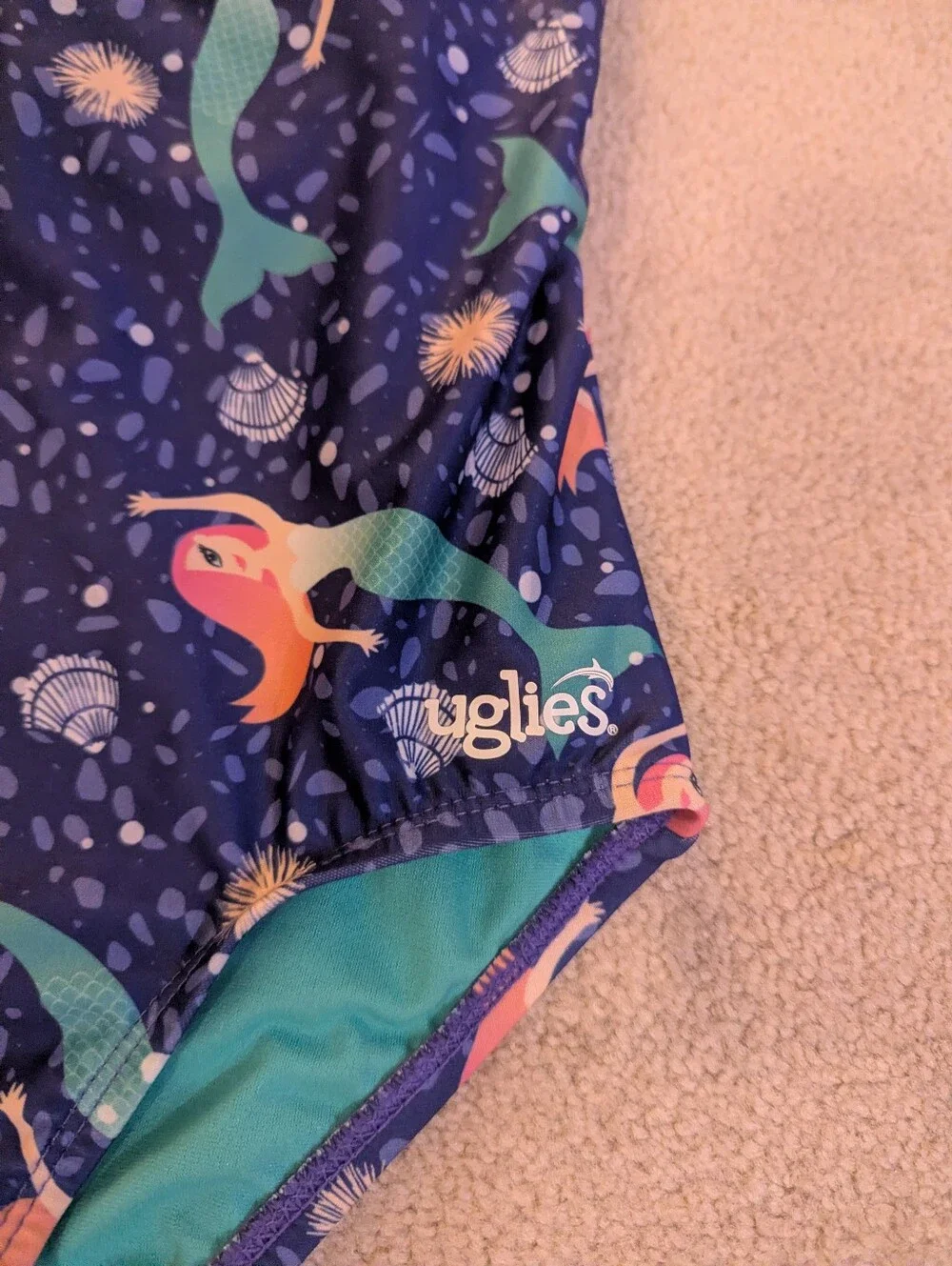 Nwt Dolfin Uglies Mermaid Print One Piece Swimsuit Sz 14
